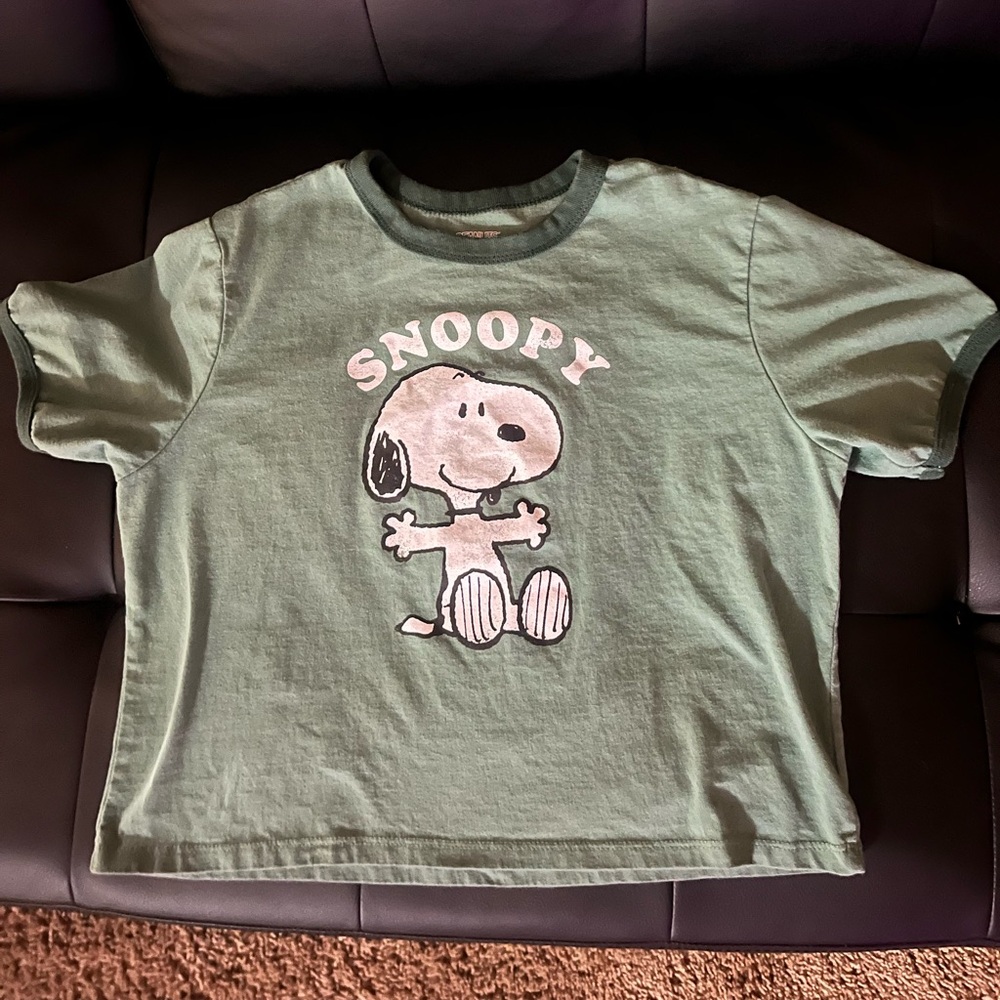 Snoopy Kids Green T-Shirt